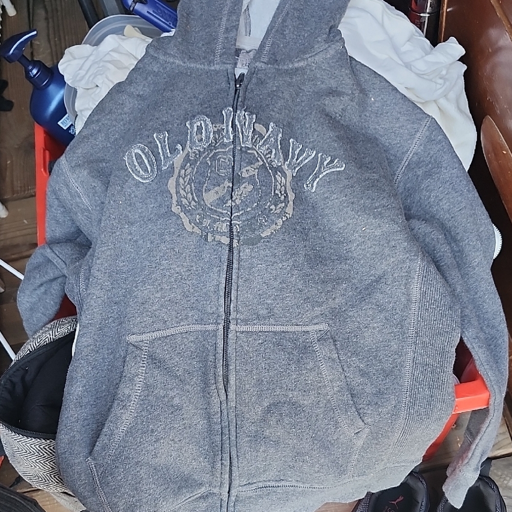 Old Navy Kids Charcoal Zip-Up Hoodie